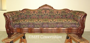 American Southern Antebellum Walnut Sofa